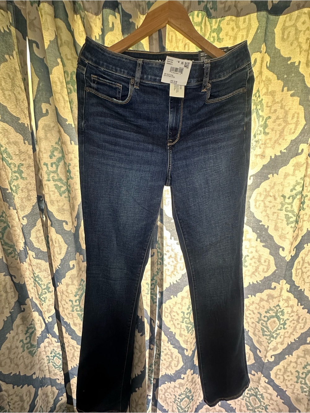 NWT American Eagle High Rise Skinny Kick Stretch Jeans 30W Long Dark Wash